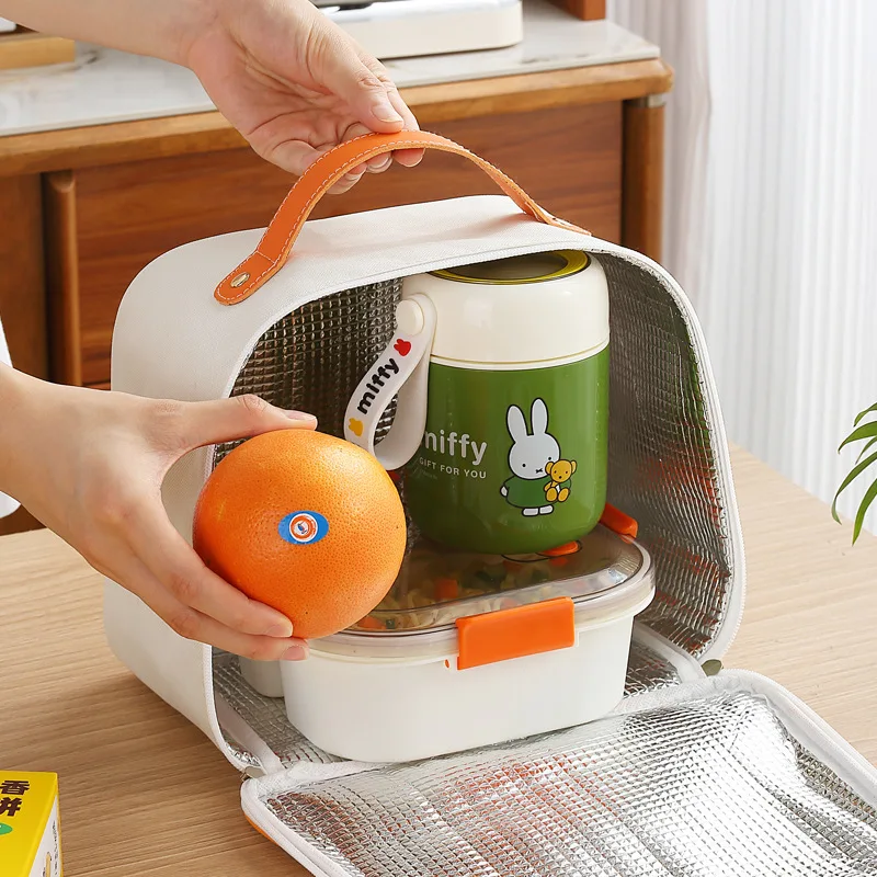 Kawaii Miffy Ланч-бокс термосумка портативная уличная сумка для пикника обеденная