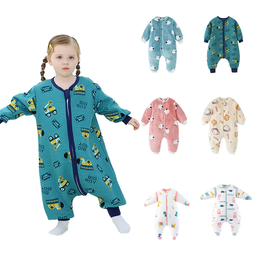 Spring & Autumn Winter Cotton Long Sleeve 25-36m Kids Sleep Sack 13-24m Cartoon Split Leg Sleeping Bag Babies Sleepers For Boys