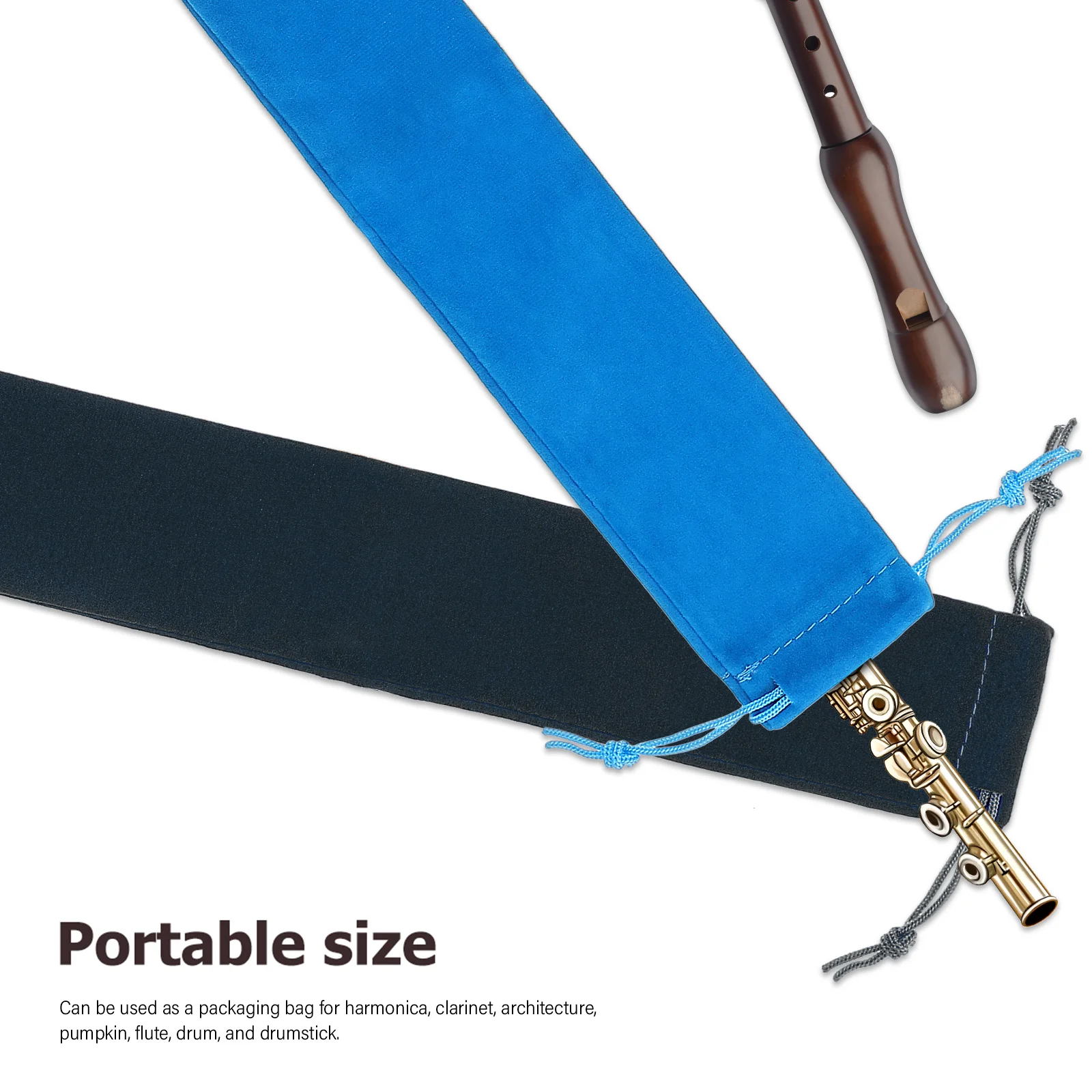 10-шт. сумка для переноски флейты хранения кларнета флокированного сопрано