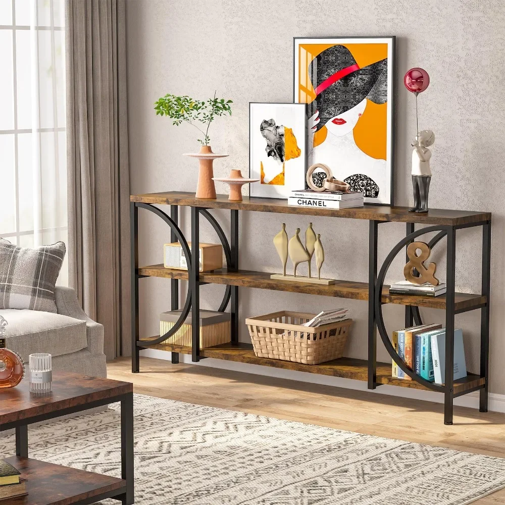 2024 Новый удлиненный диванный столик 70 9-дюймовый 3-х уровневый узкий консольный с