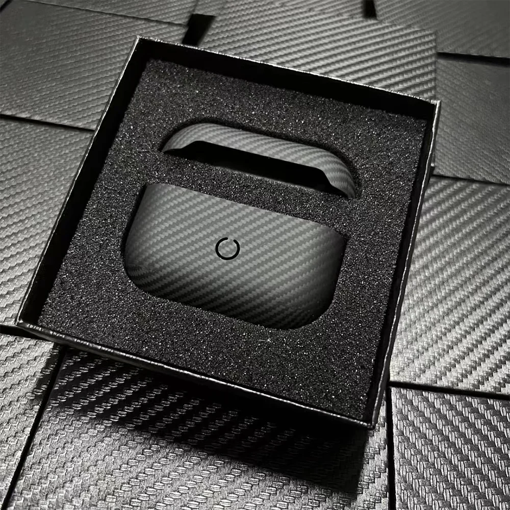 Najtaniej Obudowa Z Włókna Węglowego Do Airpods Pro 2 (2022) 600D Ultra-cienka Obudowa Słuchawek 600D Drobnoziarniste Włókno Aramidowe Do Pokrowca Airpods Pro 2