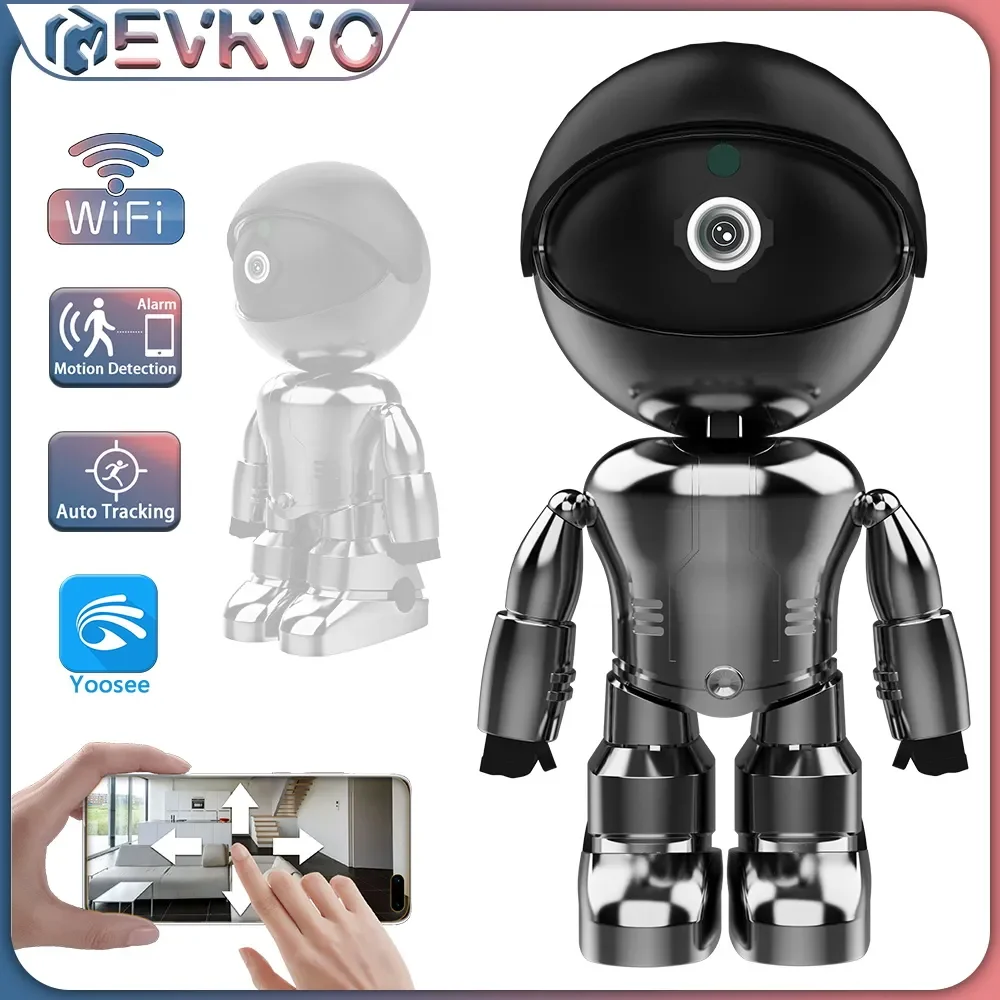 

NEW2023 4MP Robot PTZ Wifi IP Camera Indoor Videcam Surveillance Cameras With Wifi Smart Home AI Human Detect Wireless CCTV Came