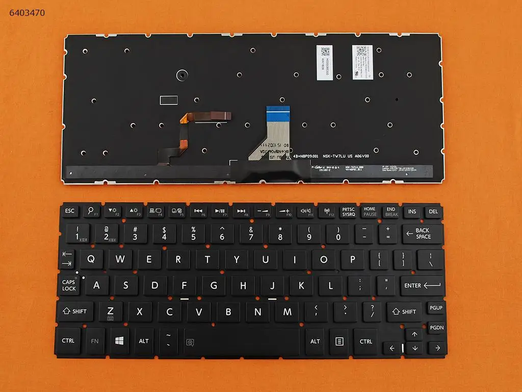 

Клавиатура для ноутбука US для Toshiba Satellite радиус P25W-C черная подсветка