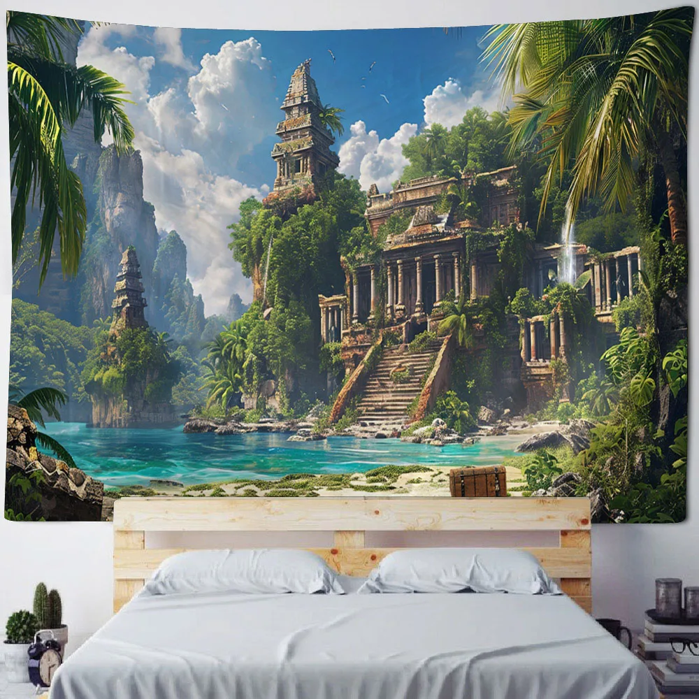 

Фэнтезийный гобелен с видом на море 100% полиэстер