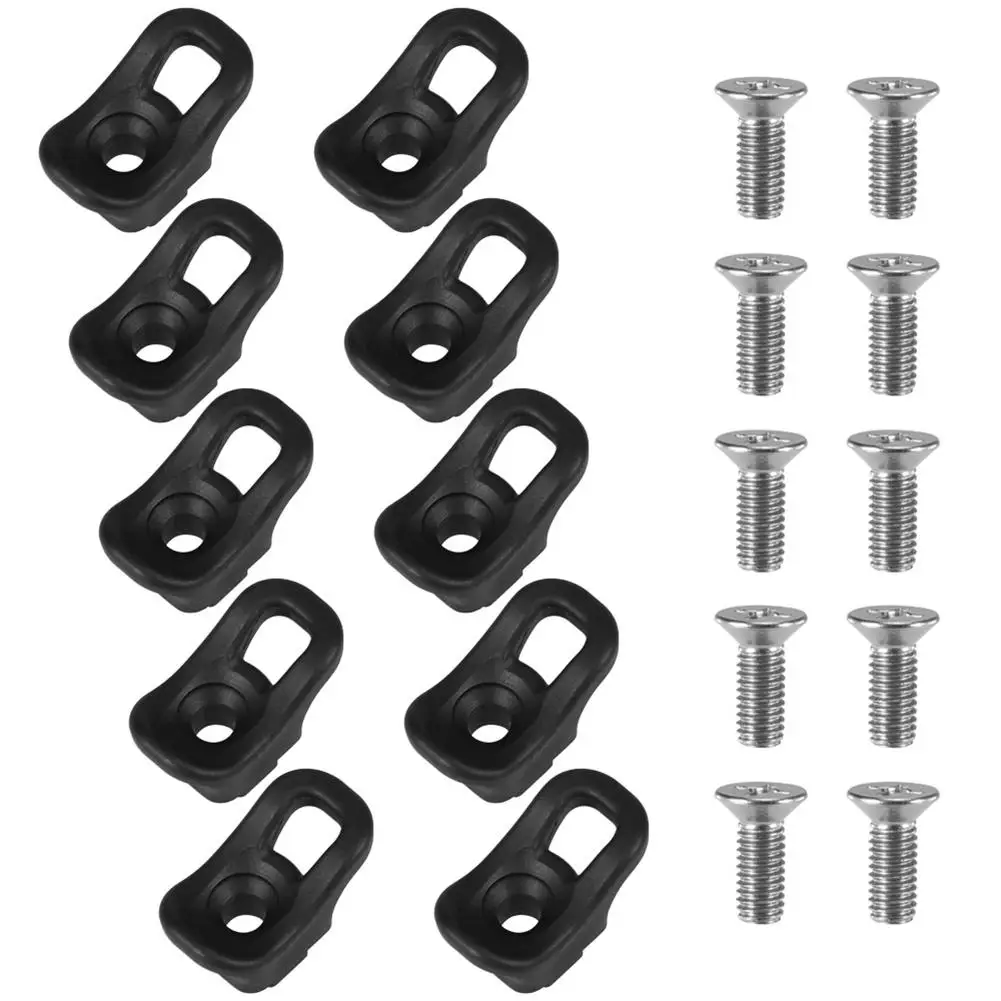 

10pcs Tie Down Loop Deck Kayak Eyelet Fitting Bungee Cord Kit With Stainless Steel Screws Kayak Boat Accessories