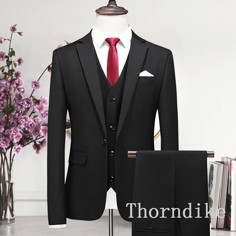 

2020 New Arrival Morning suit Wedding Suits For Men Best man's Three Peices Suits (Jacket+Pants+vest) Custom made Black Suits