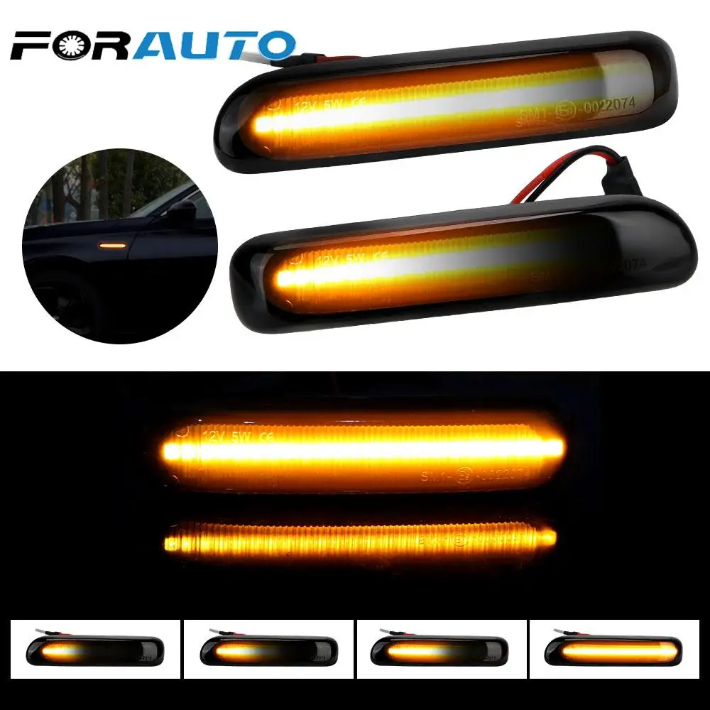 

Fit for BMW E46 3 Series Limo Coupe Cabriolet Touring Dynamic Turn Signal 2Pcs/set Flashing Indicator LED Side Marker Lamp