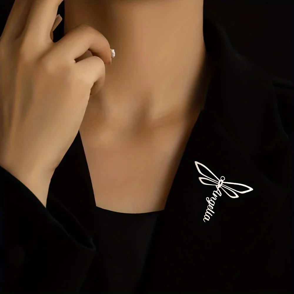 Настраиваемая брошь-стрекоза из нержавеющей стали - женская брошь с