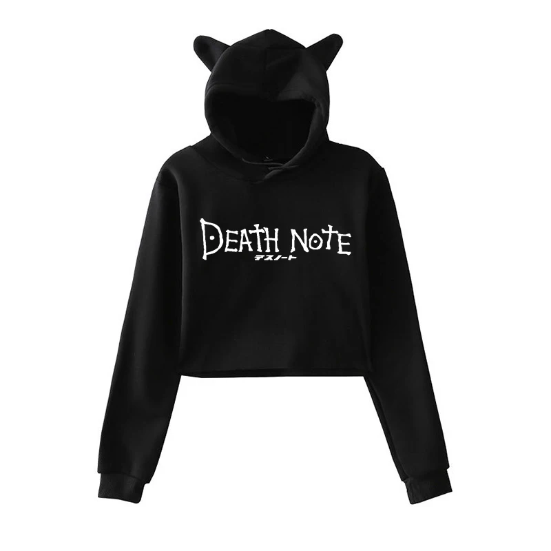 Японское аниме Death Note толстовки укороченные топы женские милые Мультяшные