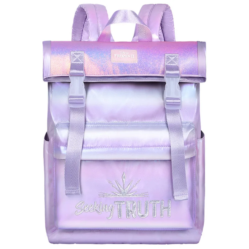 Genuine Disney Frozen Schoolbag, Pearl Dream Colorful Disney Girls Backpack, Frozen Embroidery Pattern Disney Student Schoolbag