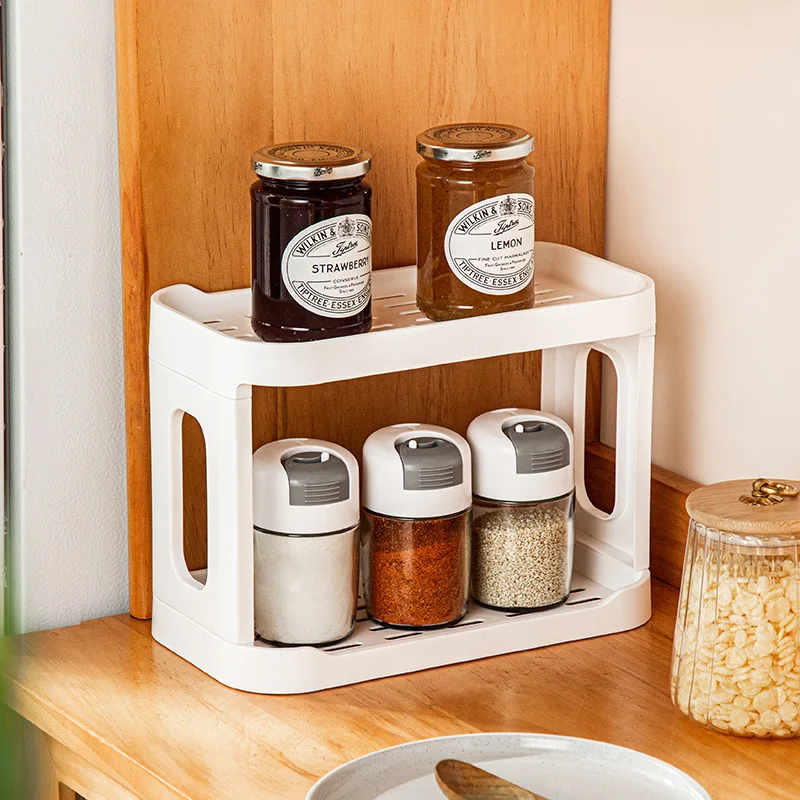 

Multi-Functional Kitchen Storage Rack, Double-Layer Drainage Racks, Holders for Stove Top, Seasoning Utensils, Household