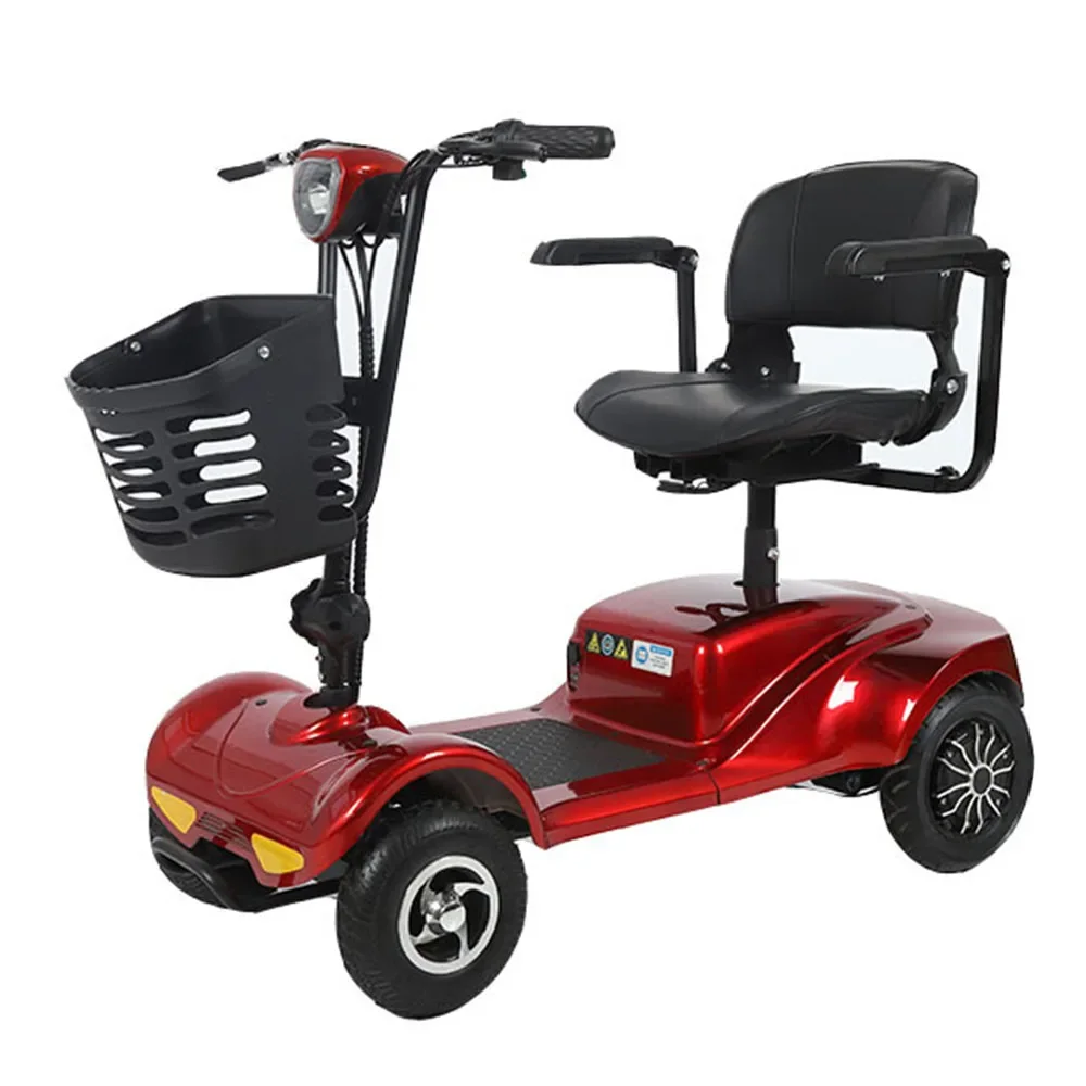 

Электрический трехколесный двойной Барабанный тормоз 48V12A, многофункциональный амортизирующий мобильный скутер 400 Вт, складной руль из алюминиевого сплава