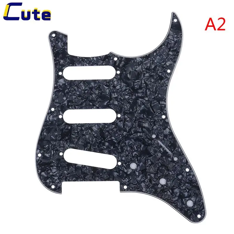 

Quality Guitar Pickguard Electric Guitar Pickguard Scratch Plate For Strat Stratocaster Black Instruments & Gear