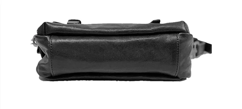 Casual design organizer luxury organizer genuine leather men balck messenger bag outdoor daily natural real cowhide shoulder bag