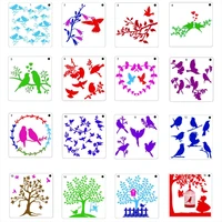 paper card stamp flower reusable embossing flying bird scrapbooking layering stencils painting template