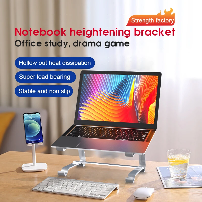 

Laptop Stand Desktop Stand Stable Support Learning Office Accessories Mobile Phone Holder M03 Detachable Aluminum Laptop Stand