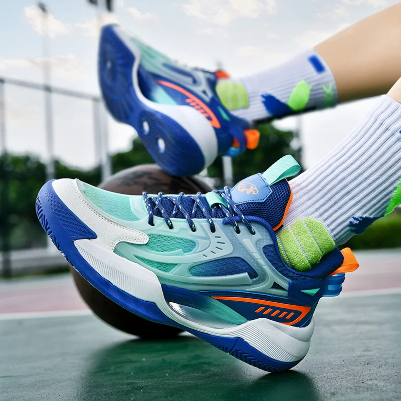 New Reflective Men Basketball Shoes Kids Sneakers Women Basket Boots High Quality Basketball Sports Training Shoes Male Footwear