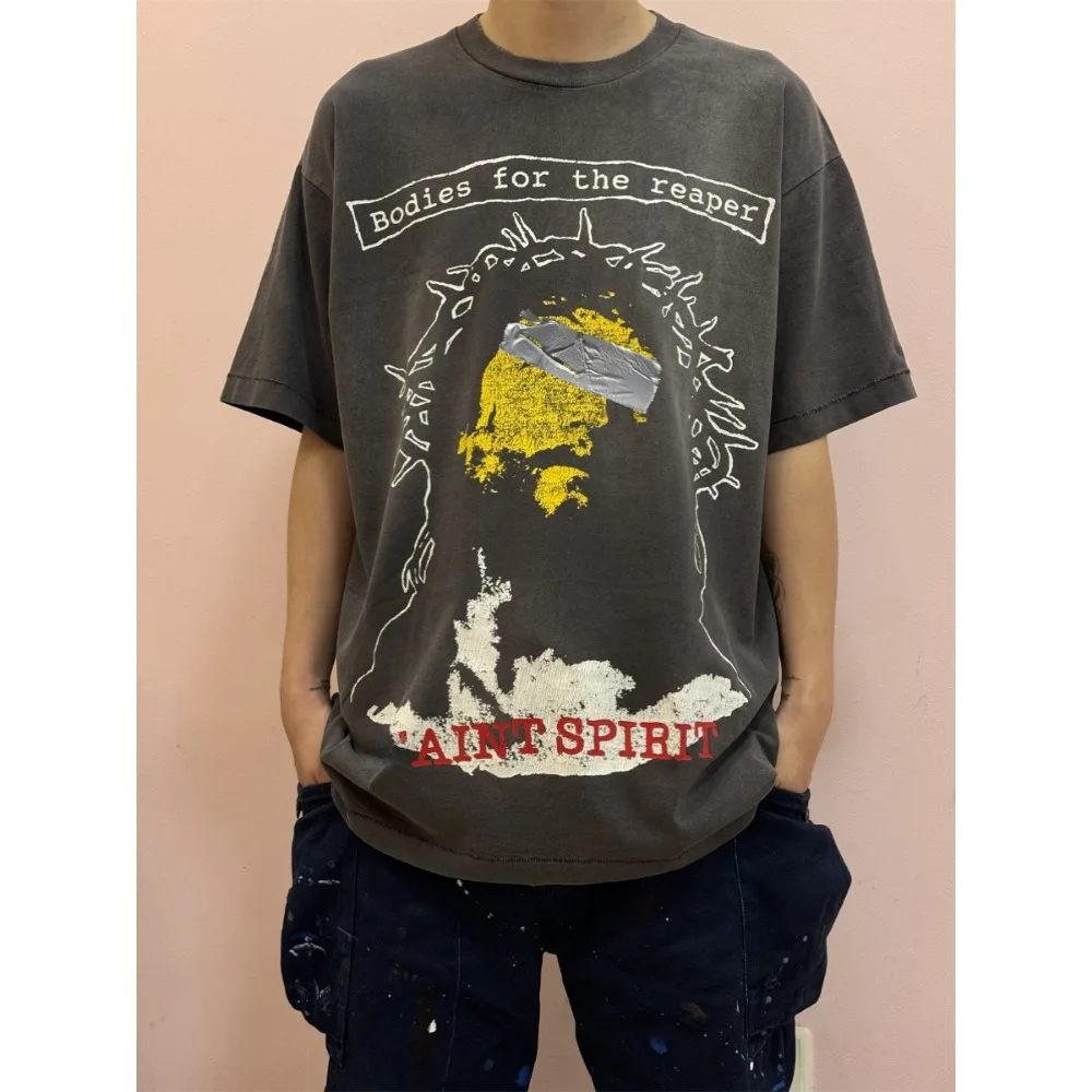 NIGO Мужская летняя винтажная футболка с короткими рукавами Do Old Destruction