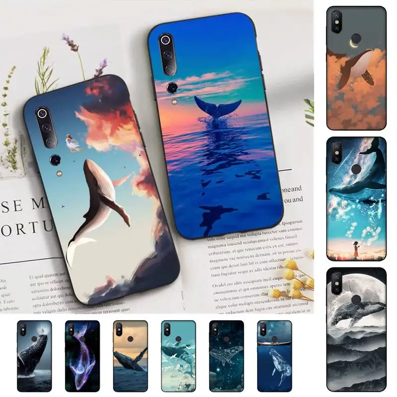 Whale Fish Wave Sea Phone Case for Xiaomi mi 5 6 8 9 10 lite pro SE Mix 2s 3 F1 Max2 3