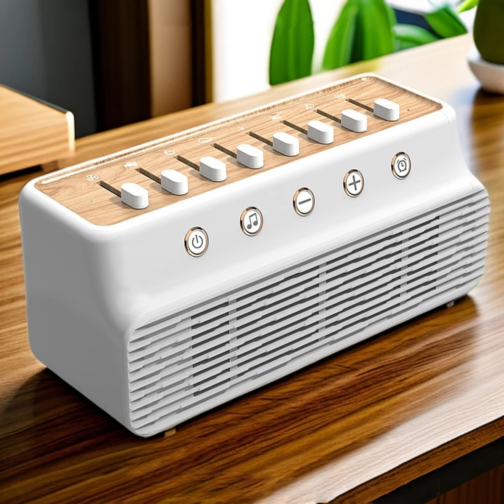 Фото 8 натуральных звуков, детский белый шум, машина для сна, беспроводной Bluetooth-совместимый динамик, портативная музыкальная шкатулка, инструмент для сна в спальне №1