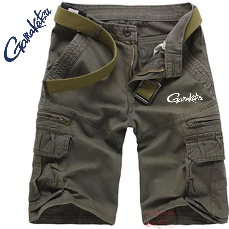 

New Gamakatsu Fishing Shorts Men Summer Breathable Casual Sports Pants Outdoor Loose Multi-pocket Hiking Camping Fishing Shorts
