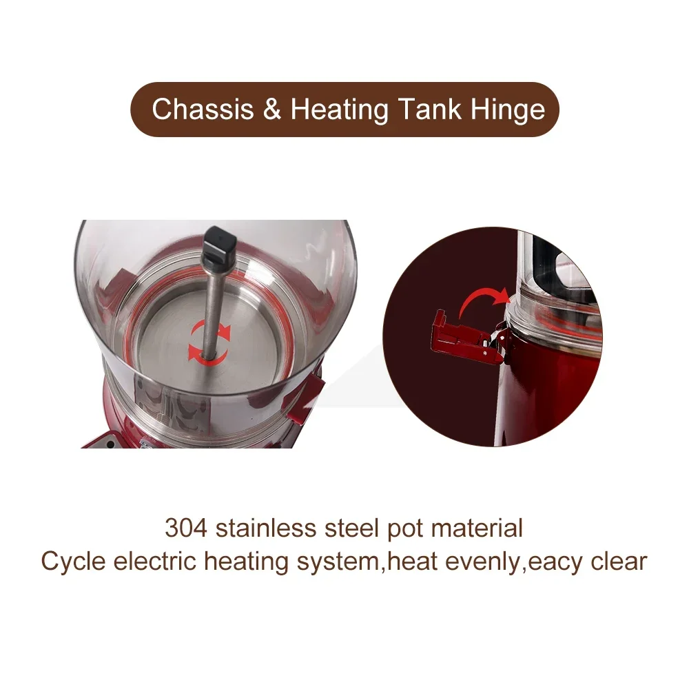 Фото HomeWise 10л диспенсер для горячего шоколада машина для дозирования горячих напитков для шоколадных молочных напитков кофе машина для смешивания горячих напитков №4