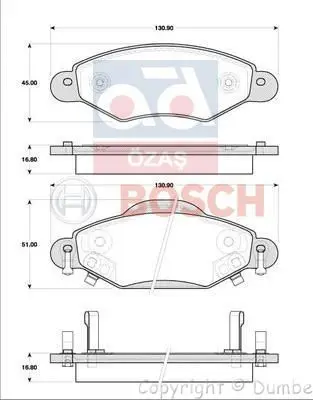 

Brake pad for 986424788-06 YARIS all