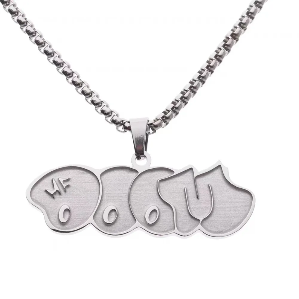 Уличный тренд ожерелье с подвеской из нержавеющей стали индивидуальный дизайн в