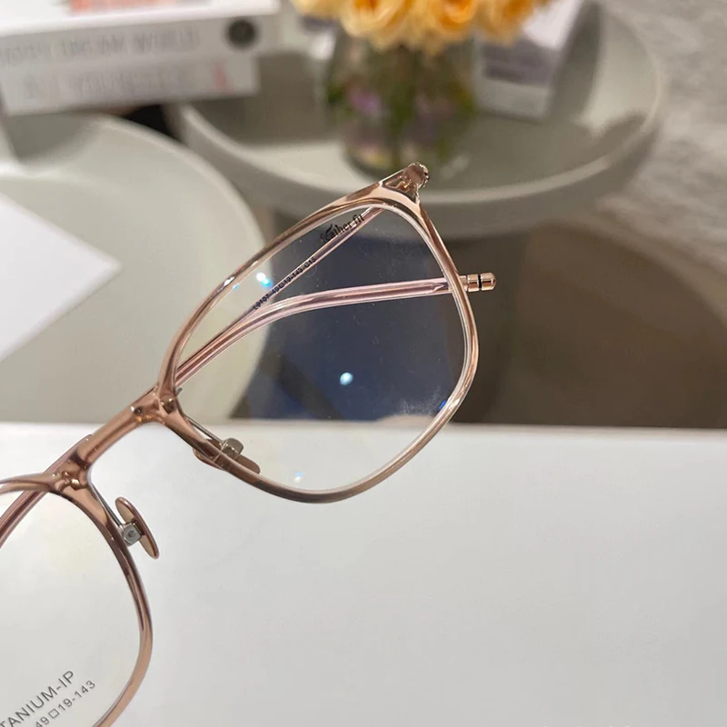 MOMOJA Новые Титановые оправы для очков ретро круглые брендовые дизайнерские очки