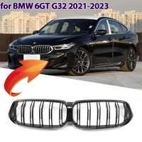 High Quality Car Front Bumper Kidney Grille For BMW 6 Series GT G32 2021-2023 Accessories Replacement Double Slat Black Grilles