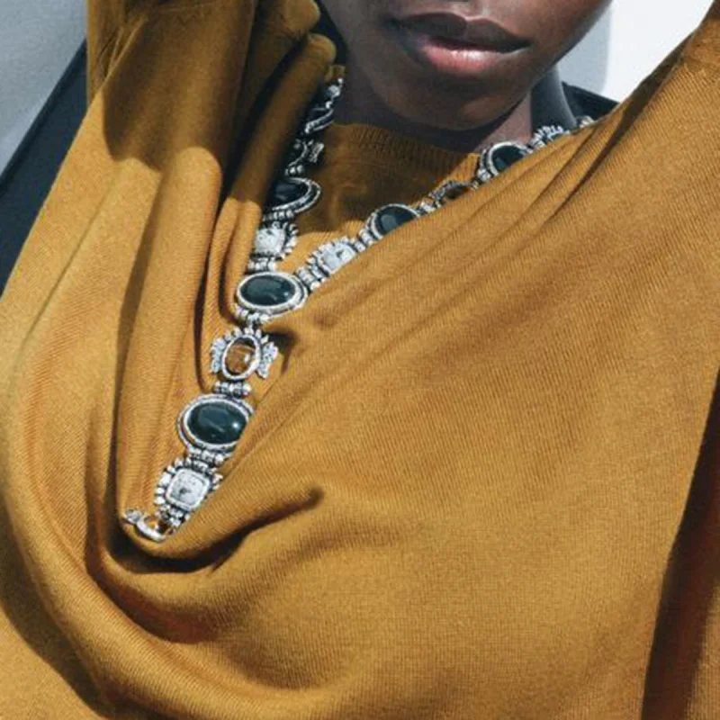 Ретро Барокко Ковбой Смола Камень Подвески Ожерелье Этнический Стиль Колье