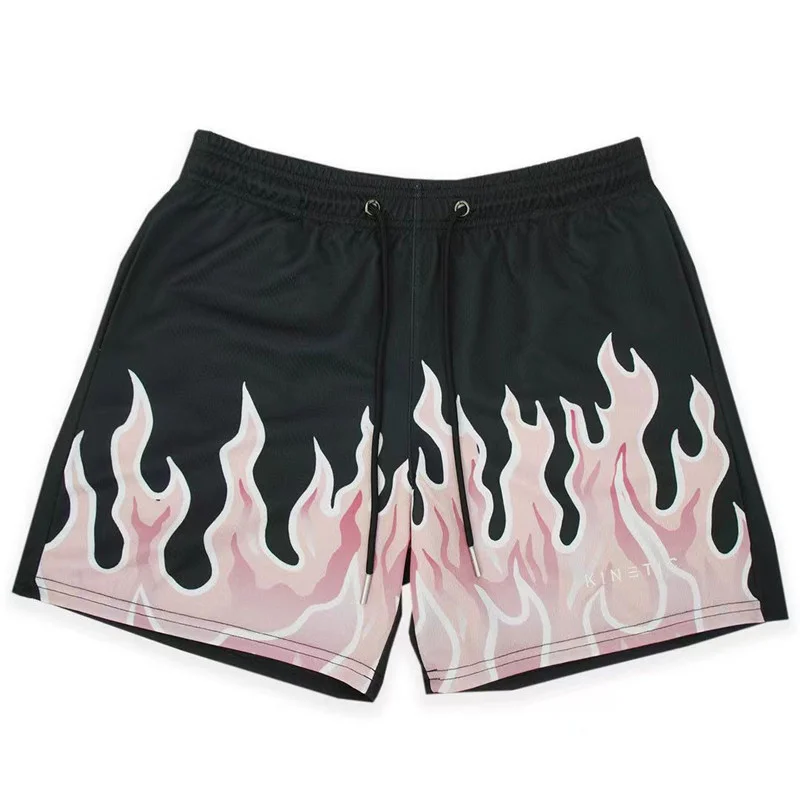 

Summer Mesh Quick-Drying GYM Baskeall Shorts Ropa Hombre Short Homme Running Workout Men Women Flame IP Sweatpants Short Pants