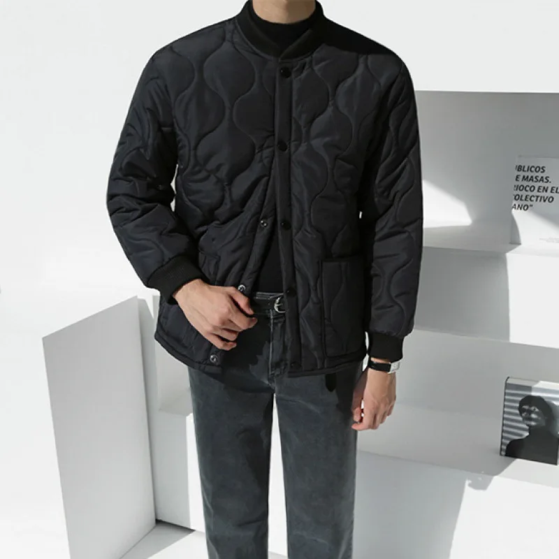 Men's Cotton Jacket In Autumn and Winter, Korean Version, Loose Fashion Design, Thickened Baseball Collar, Cotton Jacket