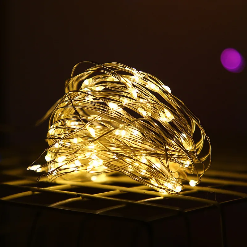 

Fairy Wedding Party Copper Wire LED String Lights Christmas Decorations for Home Garden Garland Decor Outdoor Holiday Lighting