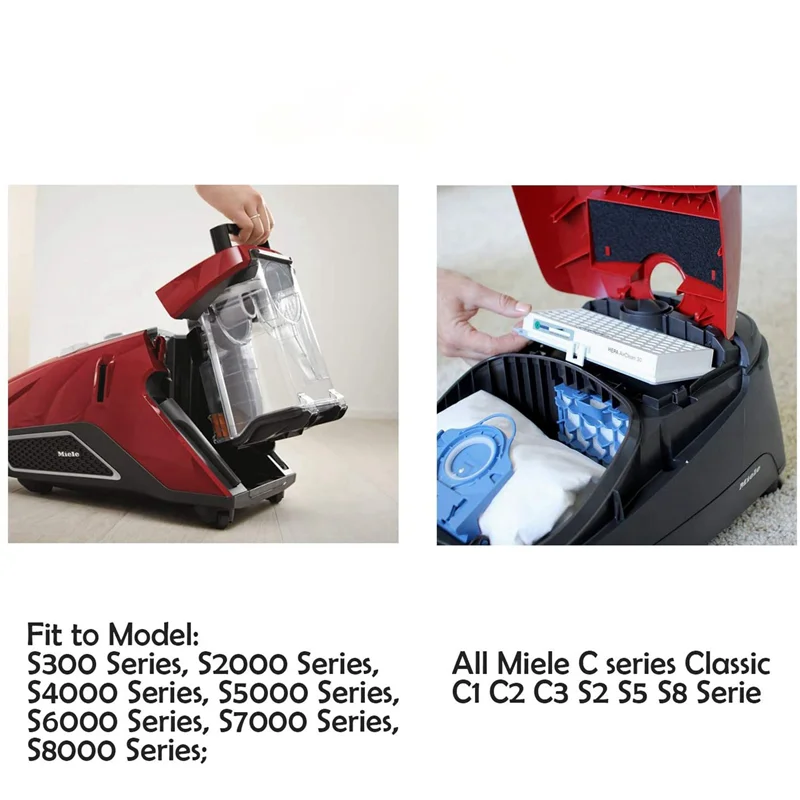 6713110 Фильтр Air Clean для пылесоса Miele Фильтрующий коврик с 3944711 Комплект фильтров из 8