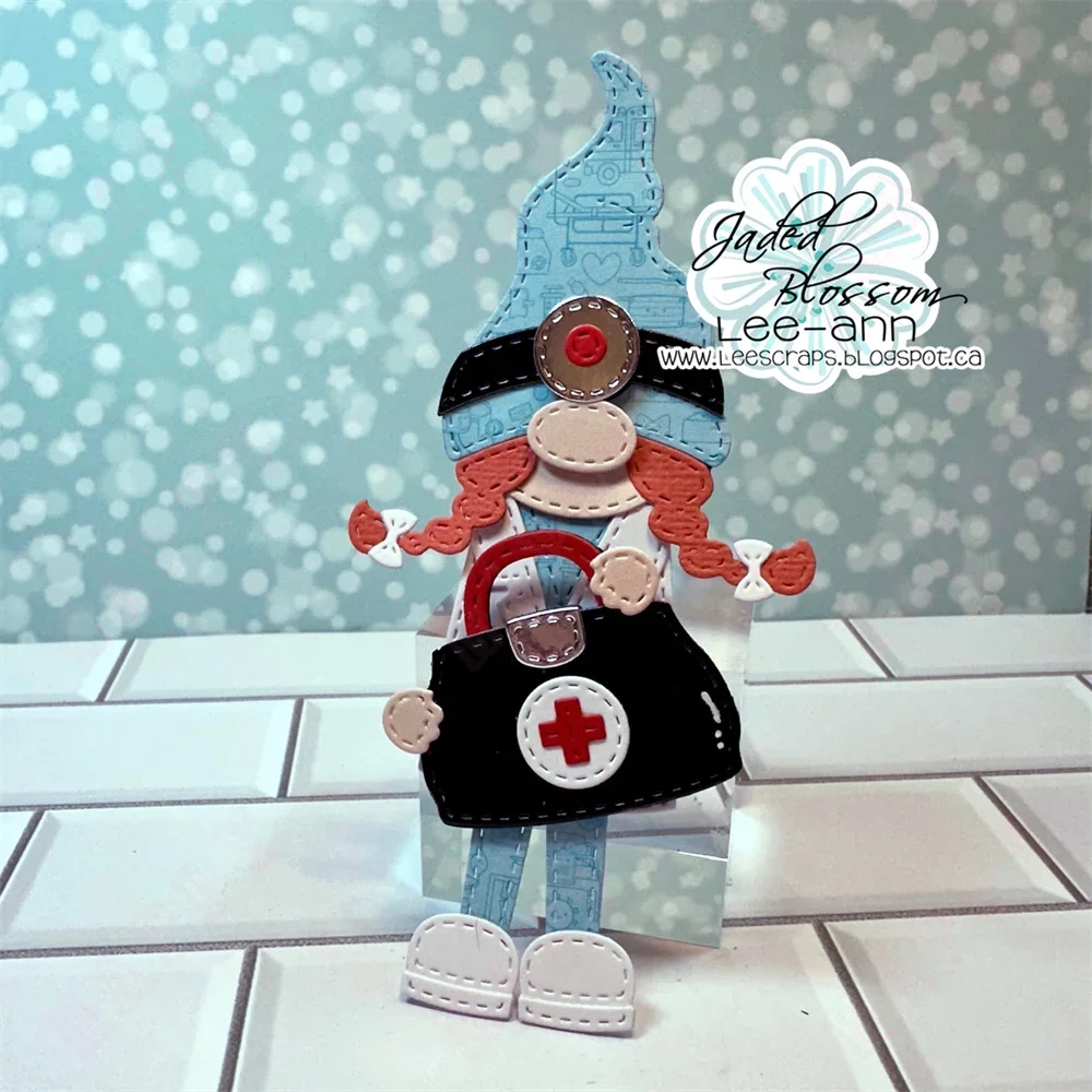 Гном медицинское украшение кластерный штамп новый металлический трафарет для