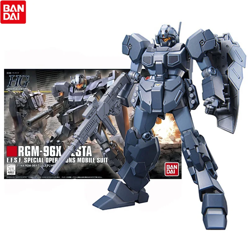 

Bandai Genuine Gundam Model Kit Anime Figure HG 1/144 RGM-96X Jesta Collection Gunpla Anime Action Figure Toys for Children