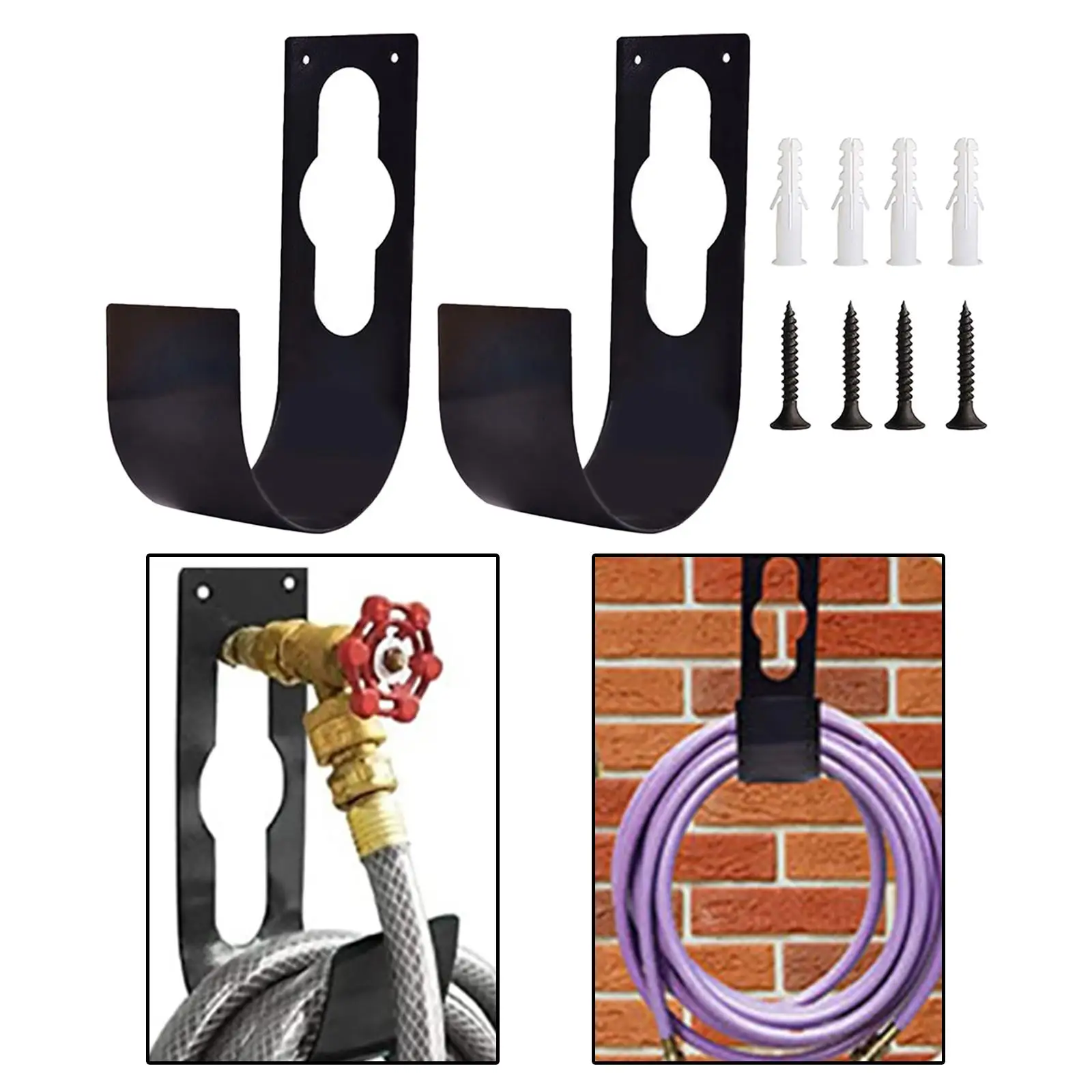 

Hook 2Pcs Watering Hose Water Hose Hangers Garden Hose Holder for Backyard