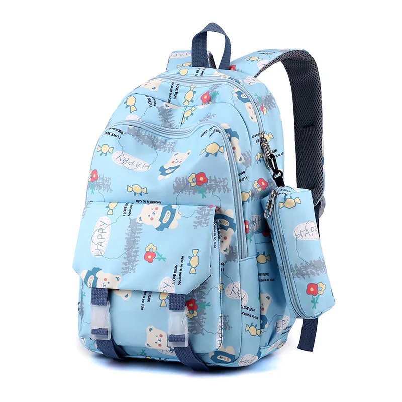 Large Capacity Backpack for Men Korean Version Female High School Fashion Trend Campus Middle Student Pencil Case Schoolbag