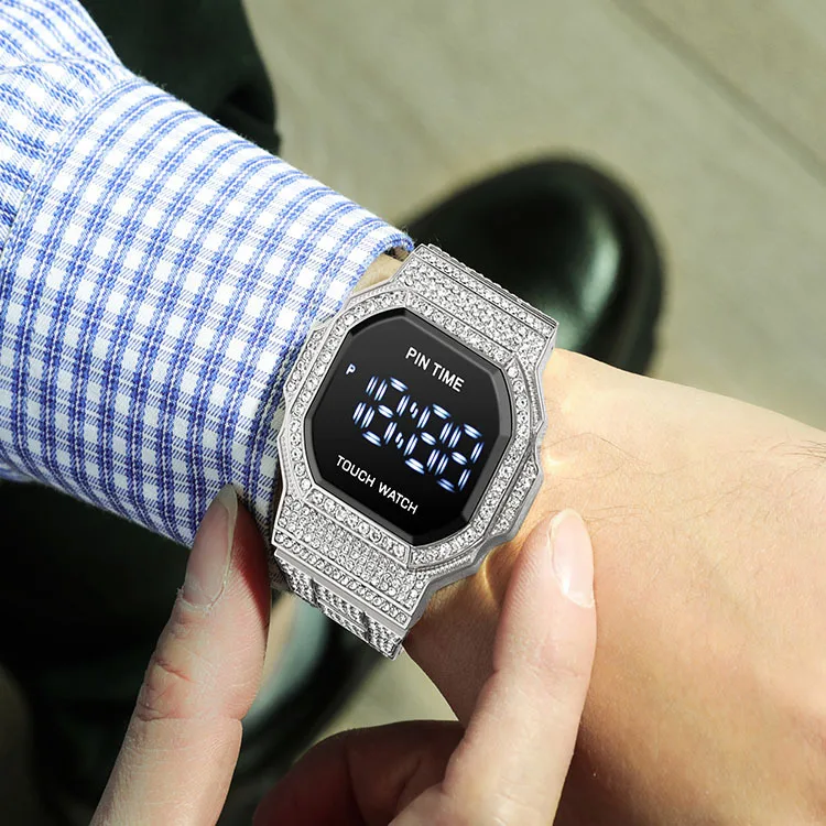 

Мужские часы PINTIME с цифровым дисплеем, деловые мужские часы