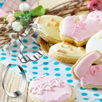 10pcs set easter metal cookie cutter rabbit egg biscuit cutter 3d cartoon bunny molds baking tools easter party diy decoration