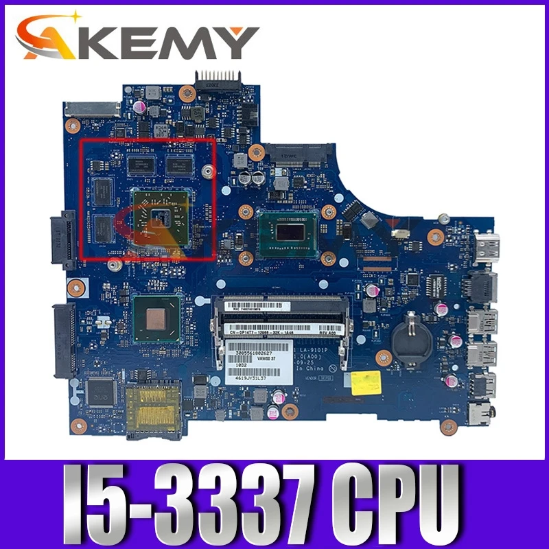 

Оригинальная материнская плата для ноутбука DELL Inspiron 15R 3521 5521 Φ системная плата I5-3337 0P14T7 VAW01 CN-0P14T7 SR0XL 216-0842009