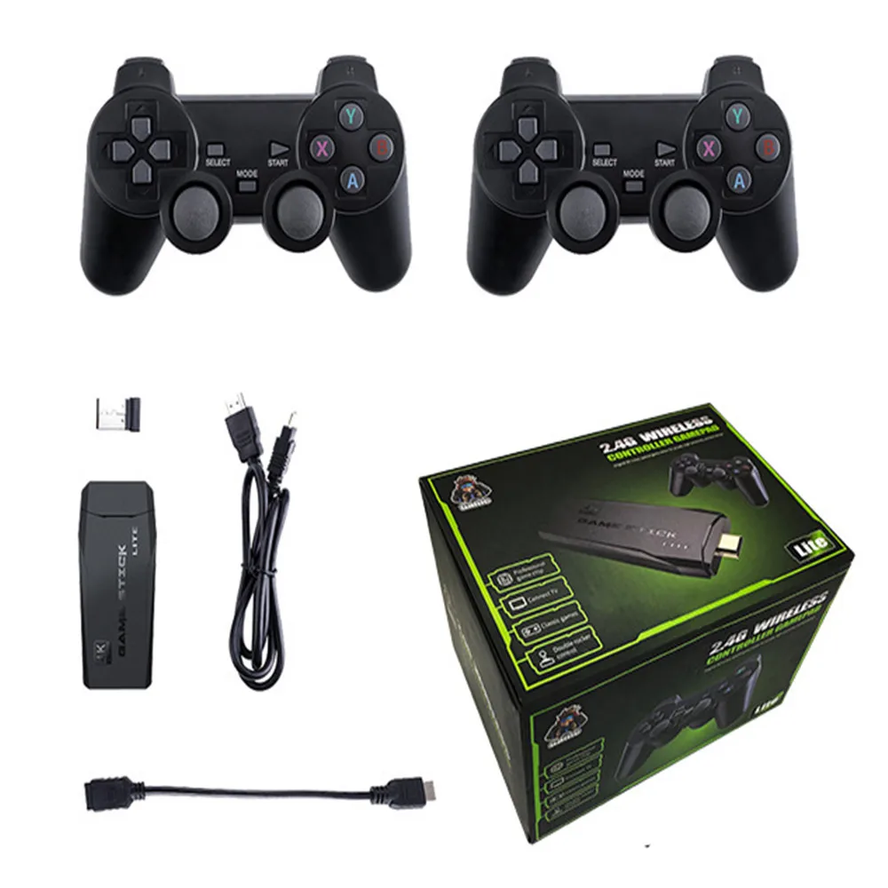 Video Game Console 2.4G Double Wireless Controller Game Stick 4K 10000 Games 64 32GB Retro Games for PS1/GBA Boy Christmas Gift