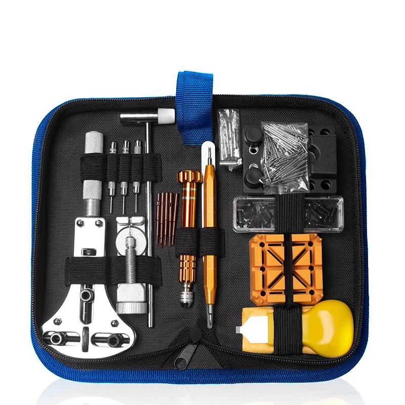 159pcs Watch Clock Repair Tool Kit Watchmaker Link Pin Remover Case Opener Spring Bar Repair Set Disassemble Battery Replacement