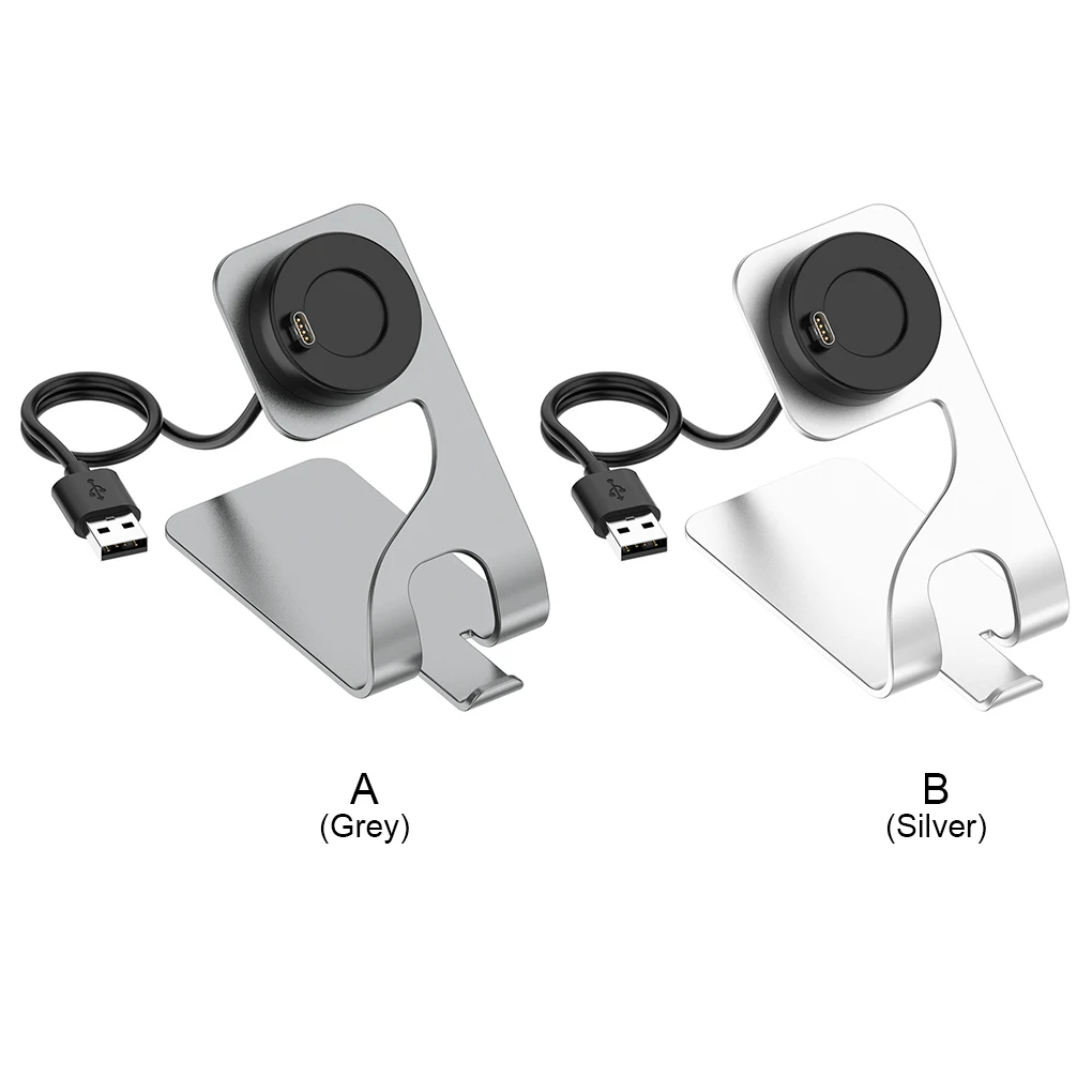 

Portable Charger Smartwatch Charging Dock Bracket Station Adaptor Replacement for Garmin Venu 2 2S/for Venu 2 Plus Silver