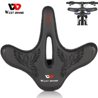 west biking widen mountain bike saddle shock absorbing comfortable cycling big ass cushion mtb bicycle saddle with taillights