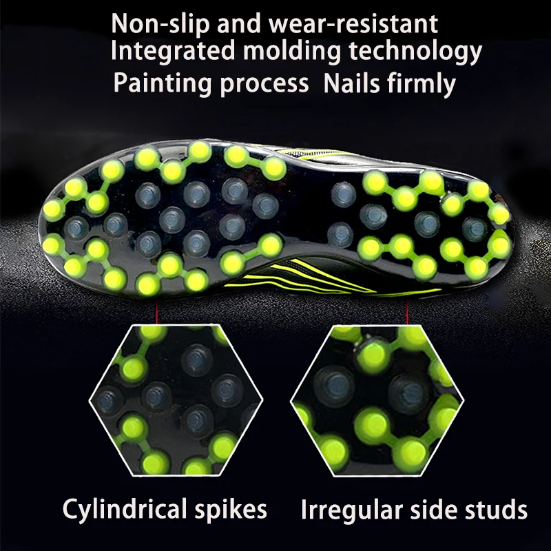 Футбольная обувь с длинными шипами и сломанными гвоздями для подростков