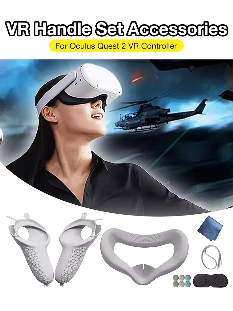 

VR Accessories Protective Cover For Oculus Quest 2 VR Touch Controller Case With Knuckle Strap Handle Grip For Oculus Quest 2