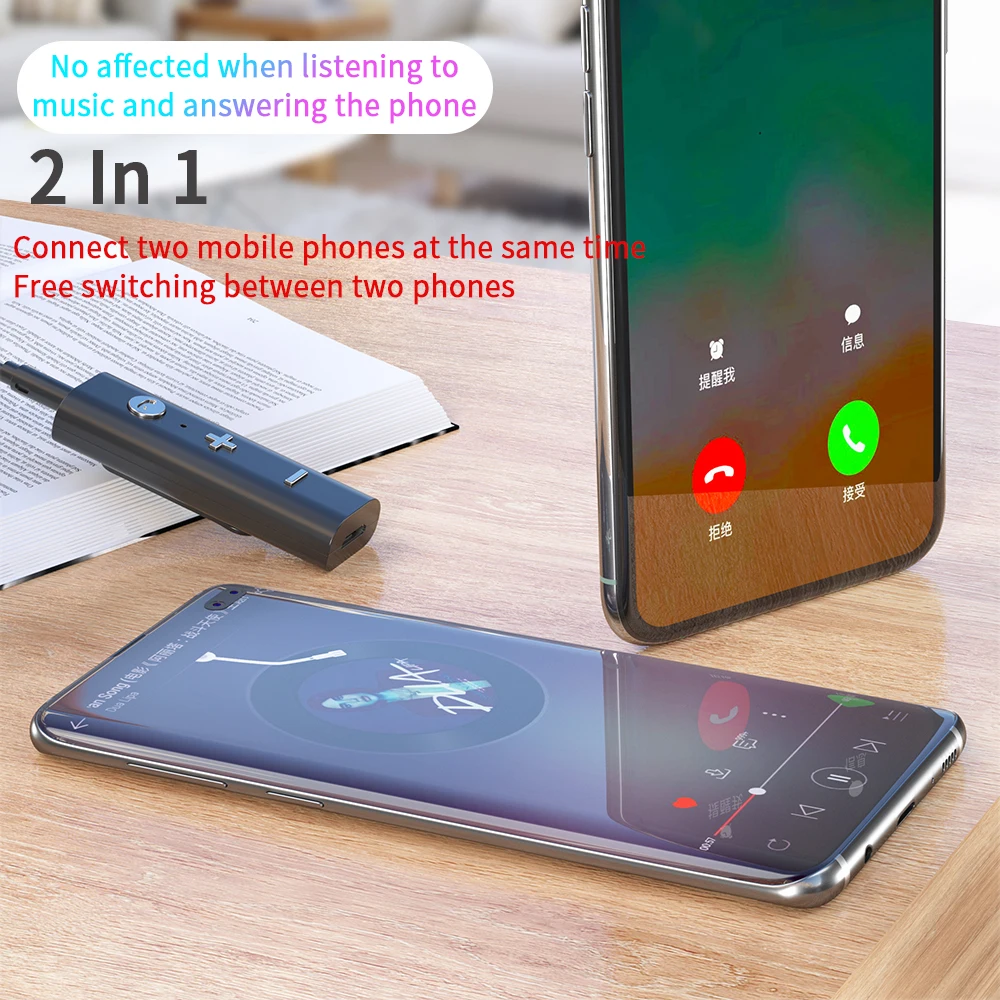 NEW Wireless Adapter Bluetooth 5.0 Receiver For 3.5mm Jack Earphone Aux Audio Music Transmitter Headphone |