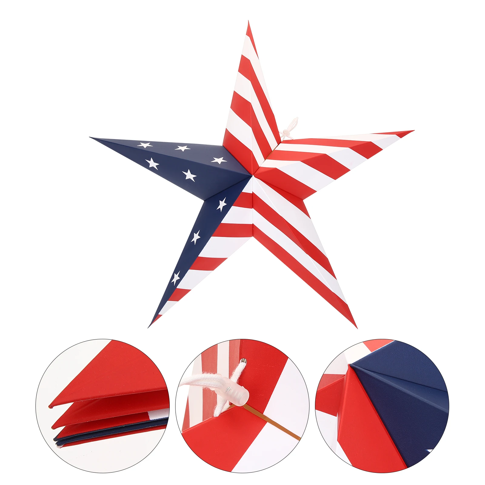 

2 Styles Paper Star Lampshade Independence Day Hanging Lamp Shade Folding Paper Star Lamp Shade Fashion Home Decorative